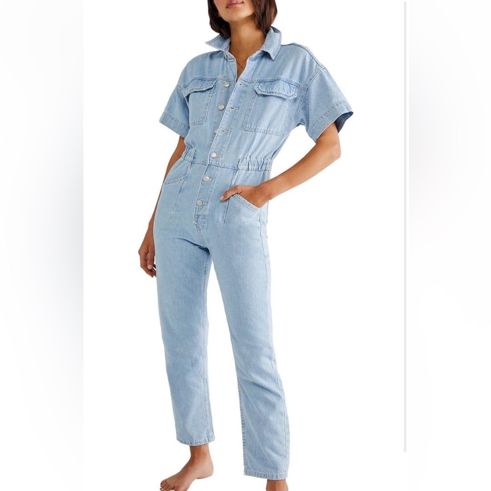 Free People denim Marci jumpsuit